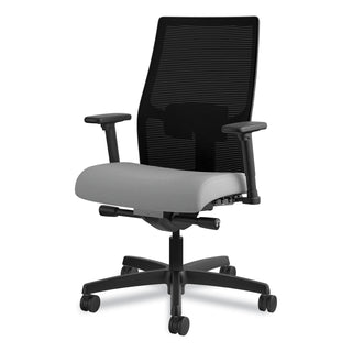 HON® Ignition 2.0 4-Way Stretch Mid-Back Mesh Task Chair, Supports up to 300 lbs., Frost Seat, Black Back, Black Base (HONI2M2AMLC22TK)