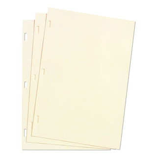 Wilson Jones® Looseleaf Minute Book Ledger Sheets, Ivory Linen, 11 x 8-1/2, 100 Sheet/Box (WLJ90110)