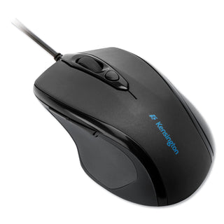 Kensington® Pro Fit Wired Mid-Size Mouse, USB 2.0, Right Hand Use, Black (KMW72355)