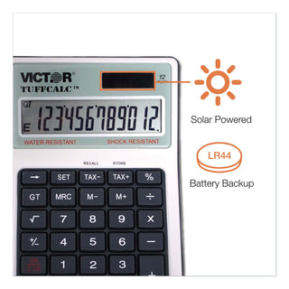 Victor® TUFFCALC Desktop Calculator, 12-Digit LCD (VCT99901)