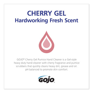GOJO® Cherry Gel Pumice Hand Cleaner, 1gal Bottle, 2/Carton (GOJ2358-02)