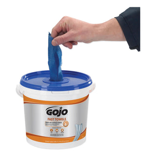 GOJO® FAST TOWELS Hand Cleaning Towels, 7.75 x 11, 130/Bucket, 4 Buckets/Carton (GOJ6298) (629804GOJ)
