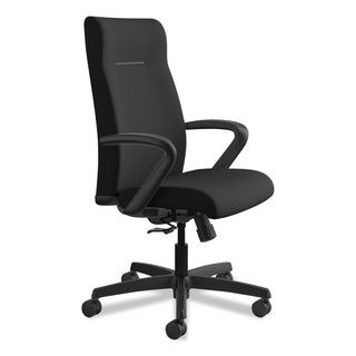 HON® Ignition Series Executive High-Back Chair, Supports up to 300 lbs., Black Seat/Black Back, Black Base (HONIE102CU10)
