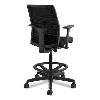 HON® Ignition 2.0 Ilira-Stretch Mesh Back Task Stool, Supports Up to 300 lb, 23" to 32" Seat Height, Black (HONI2S1AMBLC10T)