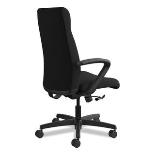 HON® Ignition Series Executive High-Back Chair, Supports up to 300 lbs., Black Seat/Black Back, Black Base (HONIE102CU10)