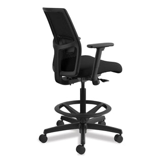 HON® Ignition 2.0 Ilira-Stretch Mesh Back Task Stool, Supports Up to 300 lb, 23" to 32" Seat Height, Black (HONI2S1AMBLC10T)