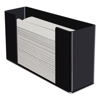 Kantek Multifold Paper Towel Dispenser, Acrylic, 12.5 x 4.4 x 7, Black (KTKAH190B)