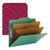 Smead™ Six-Section Pressboard Top Tab Classification Folders with SafeSHIELD Fasteners, 2 Dividers, Letter Size, Green, 10/Box (SMD14033)