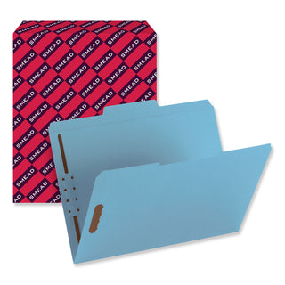 Smead™ Top Tab Colored 2-Fastener Folders, 1/3-Cut Tabs, Letter Size, Blue, 50/Box (SMD12040)