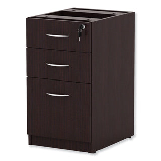 Alera® Valencia Box/Box/File Full Pedestal, 15.63w x 20.5d x 28.5h, Espresso (ALEVA532822ES)