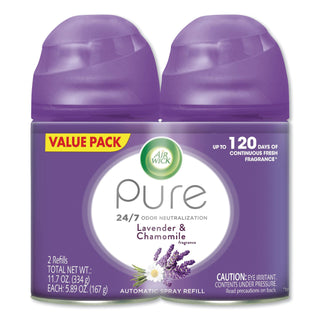 Air Wick® Freshmatic Ultra Spray Refill, Lavender/Chamomile, Aerosol, 5.89oz, 2/Pack, 3 Packs/Carton (RAC85595)