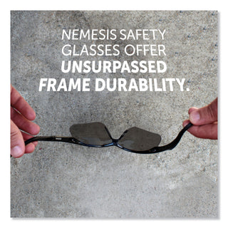 KleenGuard™ V30 Nemesis Safety Glasses, Black Frame, Smoke Lens (KCC25688)