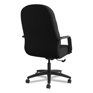 HON® Pillow-Soft 2090 Series Executive High-Back Swivel/Tilt Chair, Supports up to 300 lbs., Black Seat/Black Back, Black Base (HON2091CU10T)