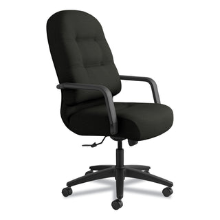 HON® Pillow-Soft 2090 Series Executive High-Back Swivel/Tilt Chair, Supports up to 300 lbs., Black Seat/Black Back, Black Base (HON2091SR11T)