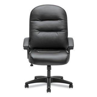 HON® Pillow-Soft 2090 Series Executive High-Back Swivel/Tilt Chair, Supports up to 250 lbs., Black Seat/Black Back, Black Base (HON2095HPWST11T)