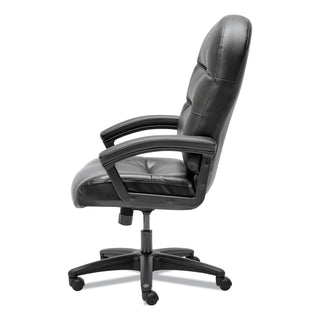 HON® Pillow-Soft 2090 Series Executive High-Back Swivel/Tilt Chair, Supports up to 250 lbs., Black Seat/Black Back, Black Base (HON2095HPWST11T)