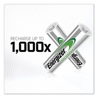 Energizer® NiMH Rechargeable AA Batteries, 1.2V, 8/Pack (NH15BP8)