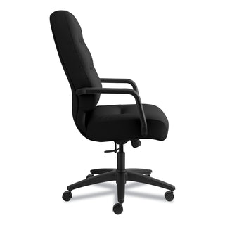 HON® Pillow-Soft 2090 Series Executive High-Back Swivel/Tilt Chair, Supports up to 300 lbs., Black Seat/Black Back, Black Base (HON2091CU10T)