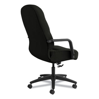 HON® Pillow-Soft 2090 Series Executive High-Back Swivel/Tilt Chair, Supports up to 300 lbs., Black Seat/Black Back, Black Base (HON2091SR11T)