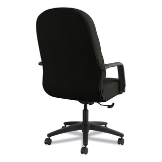 HON® Pillow-Soft 2090 Series Executive High-Back Swivel/Tilt Chair, Supports up to 300 lbs., Black Seat/Black Back, Black Base (HON2091SR11T)