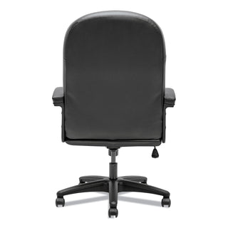HON® Pillow-Soft 2090 Series Executive High-Back Swivel/Tilt Chair, Supports up to 250 lbs., Black Seat/Black Back, Black Base (HON2095HPWST11T)