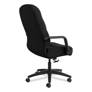 HON® Pillow-Soft 2090 Series Executive High-Back Swivel/Tilt Chair, Supports up to 300 lbs., Black Seat/Black Back, Black Base (HON2091CU10T)