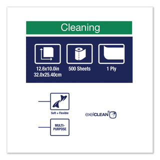 Tork® Cleaning Cloth, 12.6 x 10, White, 500 Wipes/Carton (TRK510137)