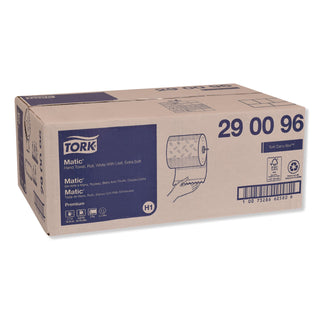 Tork® Premium Soft Matic Hand Towel Roll, 2-Ply, 7.7 x 9.8, White, 704/Roll, 6/Carton (TRK290096)