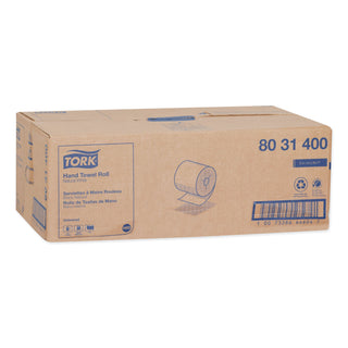 Tork® Universal Hand Towel Roll, Notched, 8" x 800 ft, Natural White, 6 Rolls/Carton (TRK8031400)