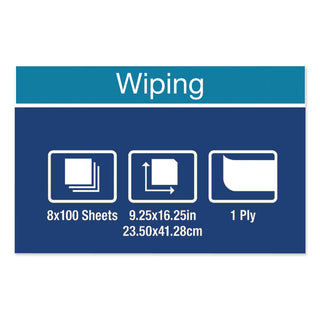 Tork® Multipurpose Paper Wiper, 9.25 x 16.25, White, 100/Box, 8 Boxes/Carton (SCA192127)