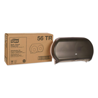 Tork® Twin Jumbo Roll Bath Tissue Dispenser, 19.29 x 5.51 x 11.83, Smoke/Gray (SCA56TR)