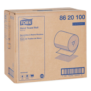 Tork® Universal Hand Towel Roll, Notched, 8" x 425ft, Natural, 12 Rolls/Carton (TRK8620100)