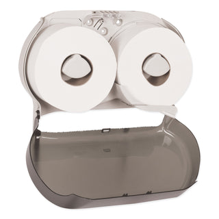 Tork® Twin Jumbo Roll Bath Tissue Dispenser, 19.29 x 5.51 x 11.83, Smoke/Gray (SCA56TR)