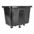 Rubbermaid® Commercial Metal Frame Cube Truck, Rectangular, Polyethylene, 400lb Cap, 12 cu. ft., Black (RCP461200BLA)