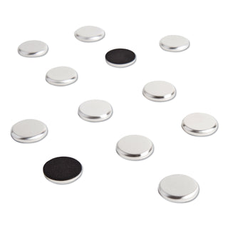 U Brands High Energy Magnets, Circle, Silver, 1.25" Dia, 12/Pack (UBR2911U0012)