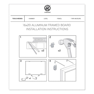 U Brands Magnetic Dry Erase Board, 20 x 16, White (UBR356U0001)