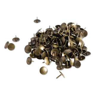 U Brands Fashion Metal Thumbtacks, Metal, Brass, 3/8", 200/Pack (UBR3092U0624)
