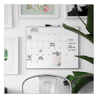 U Brands Magnetic Dry Erase Undated One Month Calendar Board, 20 x 16, White (UBR361U0001)