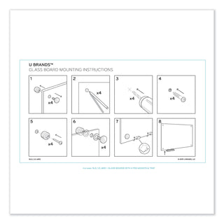 U Brands Magnetic Glass Dry Erase Board Value Pack, 36 x 24, White (UBR3970U0001)