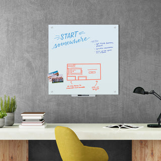 U Brands Magnetic Glass Dry Erase Board Value Pack, 36 x 36, White (UBR3971U0001)