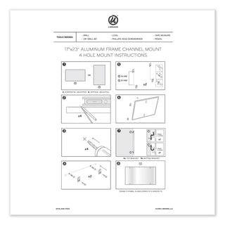 U Brands PINIT Magnetic Dry Erase Board, 24 x 18, White (UBR2804U0001)
