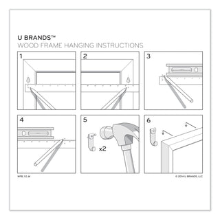 U Brands Linen Bulletin Board with Decor Frame, 30 x 20, Natural Surface/White Frame (UBR2074U0001)