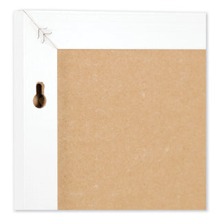 U Brands Linen Bulletin Board with Decor Frame, 30 x 20, Natural Surface/White Frame (UBR2074U0001)