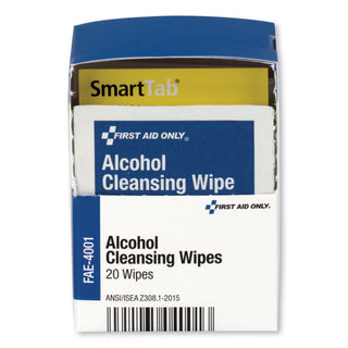 First Aid Only™ SmartCompliance Alcohol Cleansing Pads, 20/Box (FAOFAE4001)