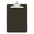 Universal® Plastic Clipboard with High Capacity Clip, 1.25" Clip Capacity, Holds 8.5 x 11 Sheets, Translucent Black (UNV40306)