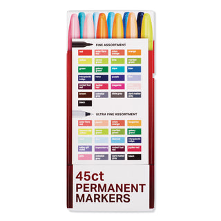 Sharpie® Permanent Markers Ultimate Collection, Assorted Tips, Assorted Colors, 45/Pack (SAN2011580)