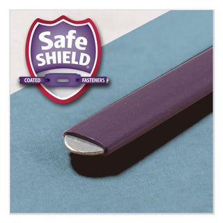 Smead™ Six-Section Pressboard Top Tab Classification Folders with SafeSHIELD Fasteners, 2 Dividers, Letter Size, Blue, 10/Box (SMD14030)