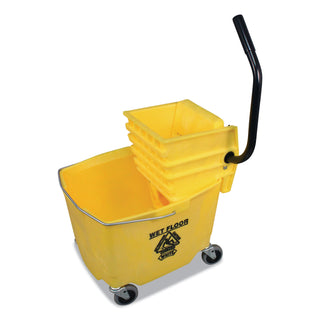 Impact® Side-Press Squeeze Wringer/Plastic Bucket Combo, 12 to 32 oz, Yellow (IMP6Y26353Y)