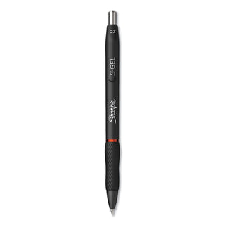 Sharpie® S-Gel™ S-Gel Retractable Gel Pen, Medium 0.7 mm, Red Ink, Black Barrel, Dozen (SAN2096158)