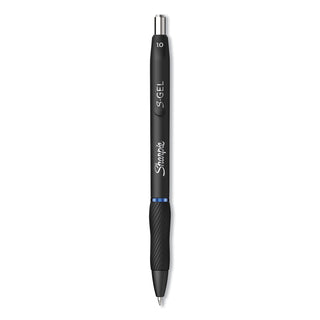 Sharpie® S-Gel™ S-Gel Retractable Gel Pen, Bold 1 mm, Blue Ink, Black Barrel, Dozen (SAN2096187)
